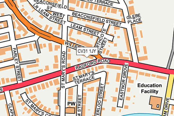 CV31 1JY map - OS OpenMap – Local (Ordnance Survey)