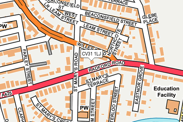 CV31 1LJ map - OS OpenMap – Local (Ordnance Survey)