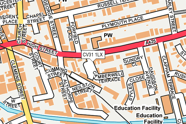 CV31 1LX map - OS OpenMap – Local (Ordnance Survey)