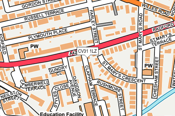 CV31 1LZ map - OS OpenMap – Local (Ordnance Survey)