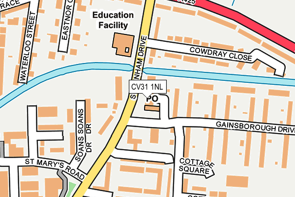 CV31 1NL map - OS OpenMap – Local (Ordnance Survey)