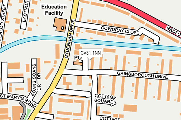 CV31 1NN map - OS OpenMap – Local (Ordnance Survey)