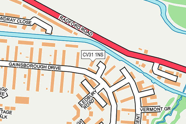 CV31 1NS map - OS OpenMap – Local (Ordnance Survey)