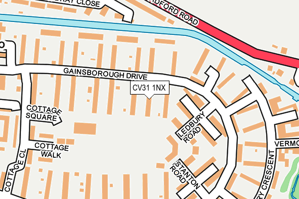 CV31 1NX map - OS OpenMap – Local (Ordnance Survey)