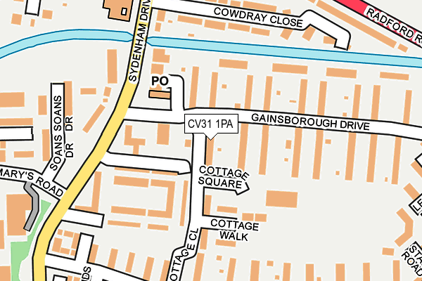 CV31 1PA map - OS OpenMap – Local (Ordnance Survey)