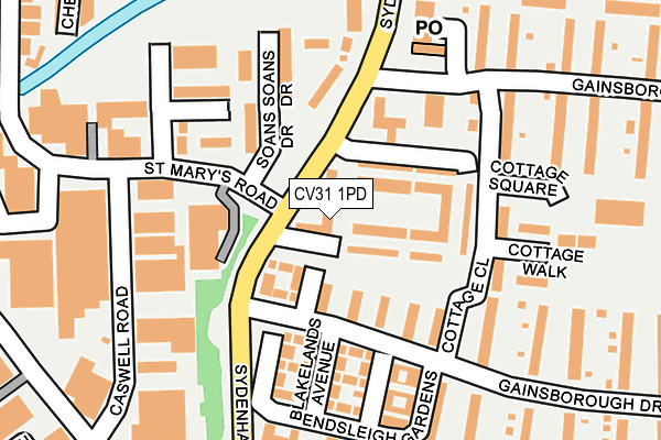 CV31 1PD map - OS OpenMap – Local (Ordnance Survey)