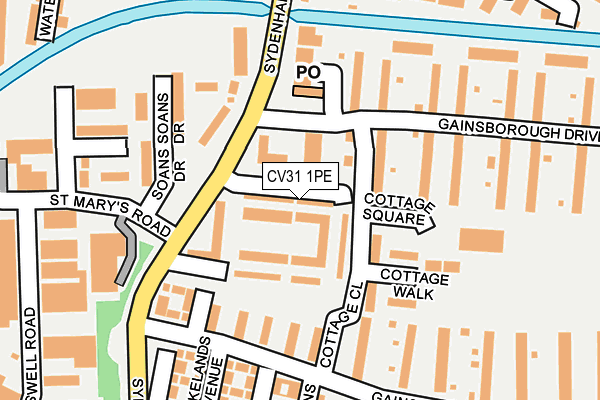 CV31 1PE map - OS OpenMap – Local (Ordnance Survey)