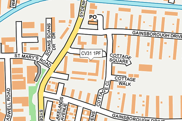 CV31 1PF map - OS OpenMap – Local (Ordnance Survey)