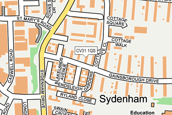 CV31 1QS map - OS OpenMap – Local (Ordnance Survey)