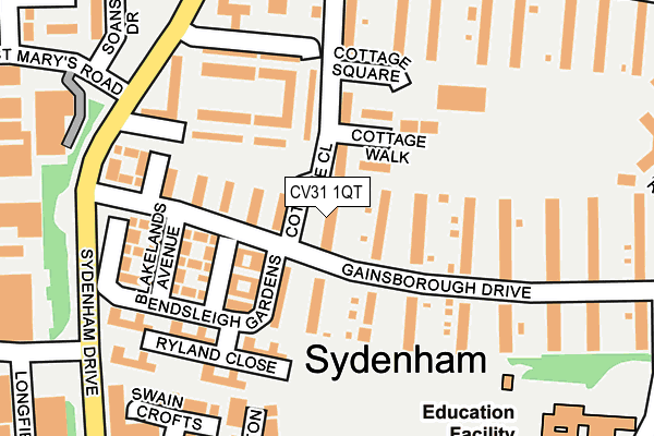 CV31 1QT map - OS OpenMap – Local (Ordnance Survey)