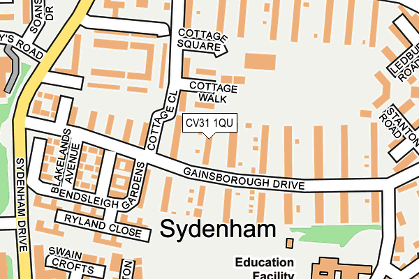 CV31 1QU map - OS OpenMap – Local (Ordnance Survey)