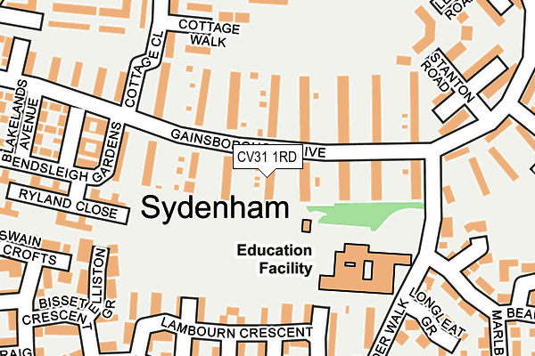 CV31 1RD map - OS OpenMap – Local (Ordnance Survey)