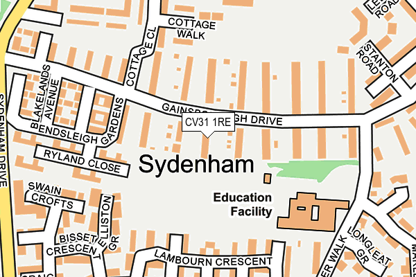 CV31 1RE map - OS OpenMap – Local (Ordnance Survey)