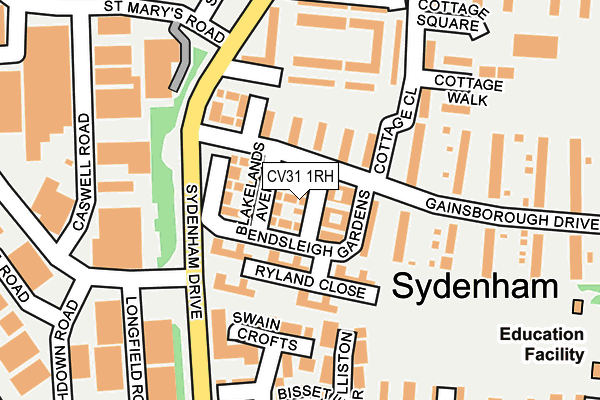 CV31 1RH map - OS OpenMap – Local (Ordnance Survey)