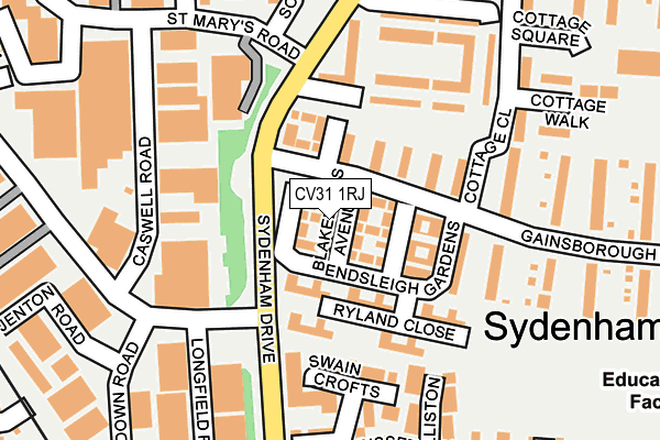 CV31 1RJ map - OS OpenMap – Local (Ordnance Survey)