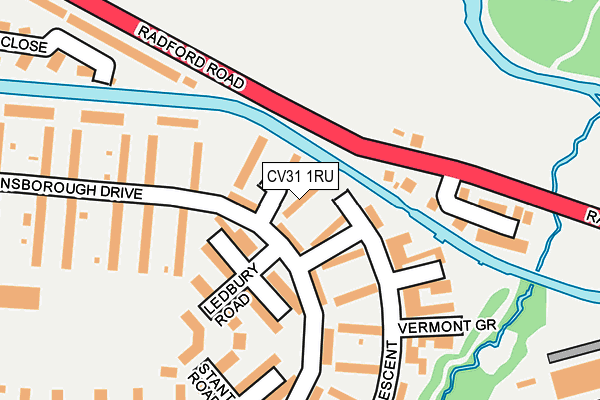 CV31 1RU map - OS OpenMap – Local (Ordnance Survey)