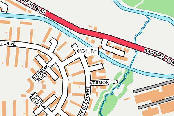 CV31 1RY map - OS OpenMap – Local (Ordnance Survey)