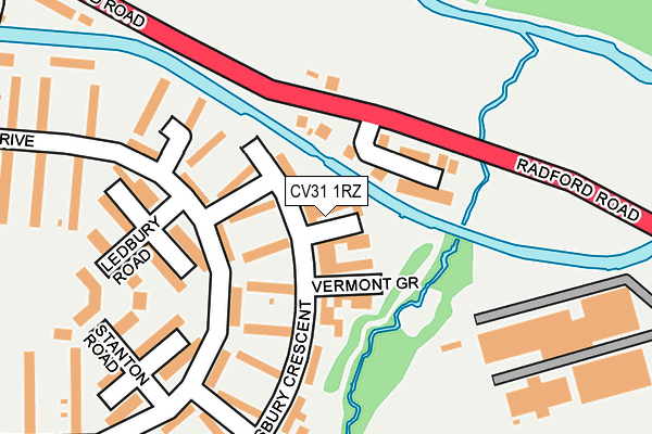 CV31 1RZ map - OS OpenMap – Local (Ordnance Survey)