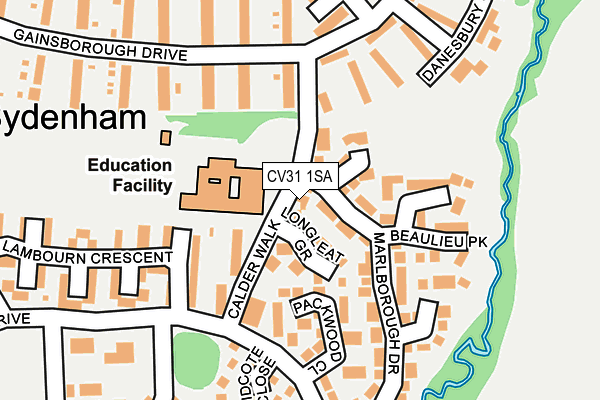 CV31 1SA map - OS OpenMap – Local (Ordnance Survey)