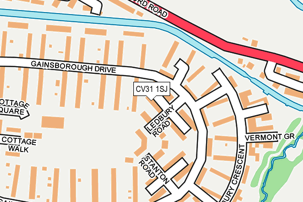 CV31 1SJ map - OS OpenMap – Local (Ordnance Survey)