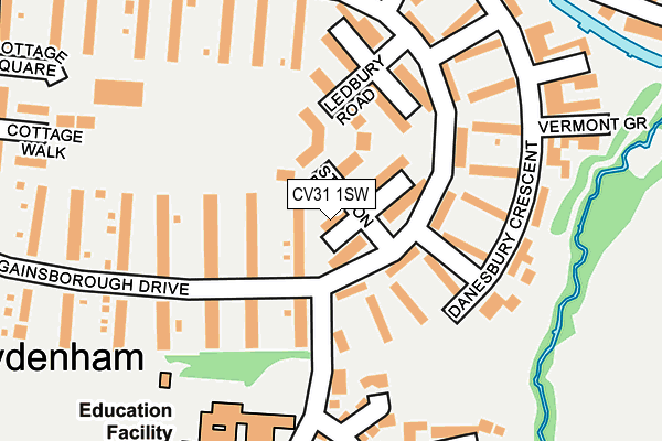 CV31 1SW map - OS OpenMap – Local (Ordnance Survey)