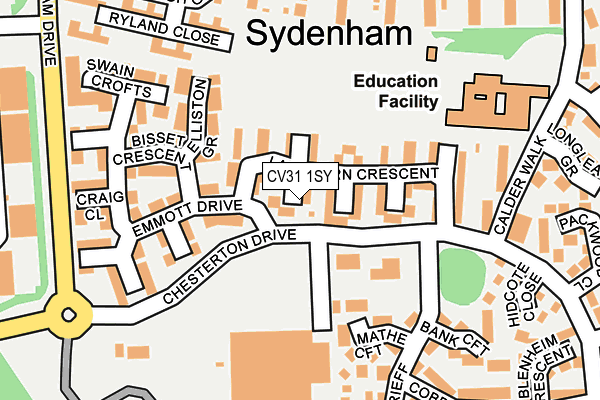 CV31 1SY map - OS OpenMap – Local (Ordnance Survey)