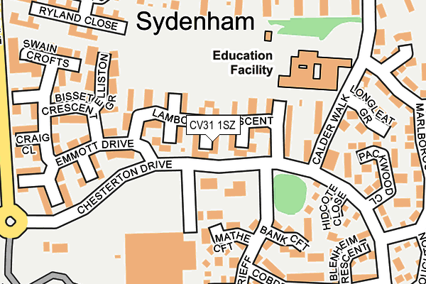 CV31 1SZ map - OS OpenMap – Local (Ordnance Survey)