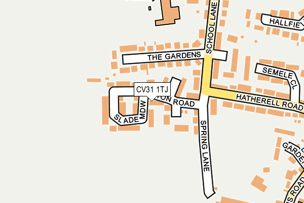 CV31 1TJ map - OS OpenMap – Local (Ordnance Survey)