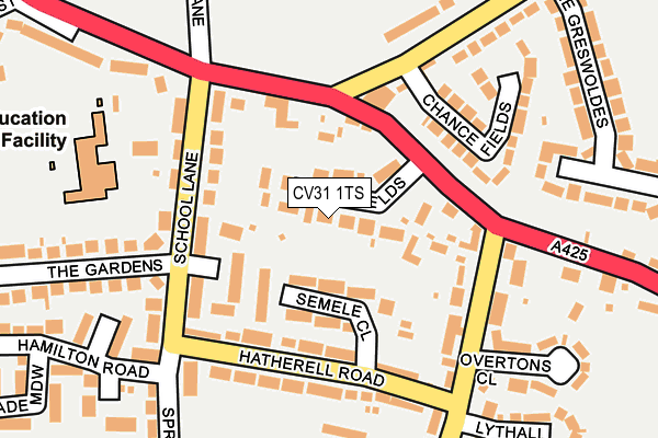 CV31 1TS map - OS OpenMap – Local (Ordnance Survey)