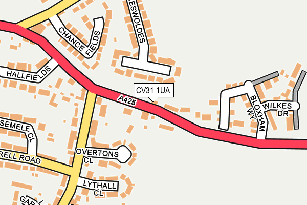 CV31 1UA map - OS OpenMap – Local (Ordnance Survey)