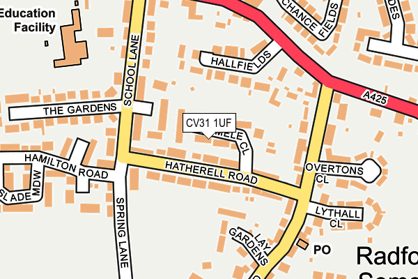CV31 1UF map - OS OpenMap – Local (Ordnance Survey)