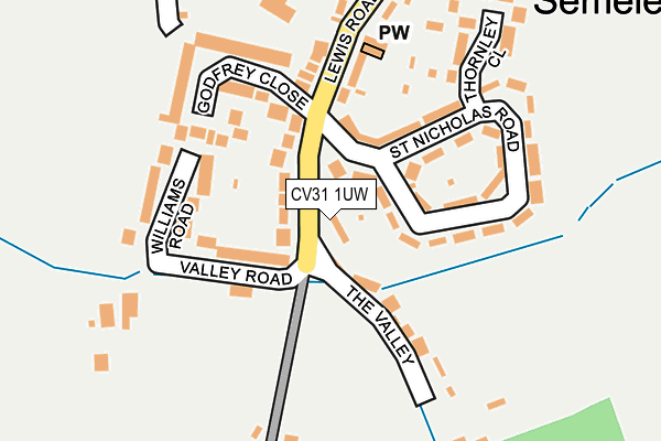 CV31 1UW map - OS OpenMap – Local (Ordnance Survey)