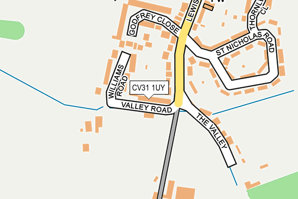 CV31 1UY map - OS OpenMap – Local (Ordnance Survey)