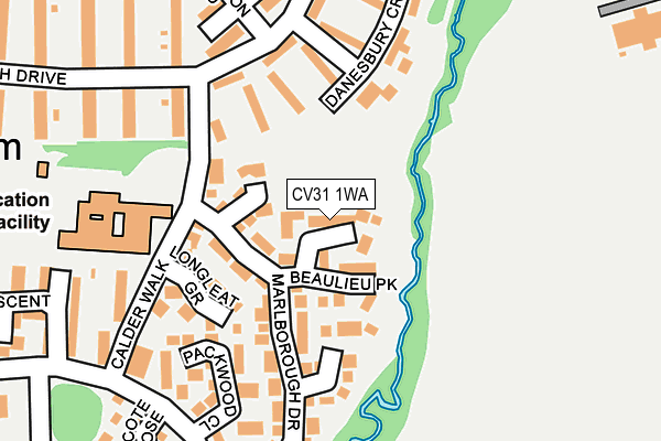 CV31 1WA map - OS OpenMap – Local (Ordnance Survey)