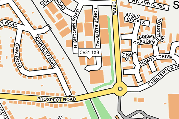CV31 1XB map - OS OpenMap – Local (Ordnance Survey)