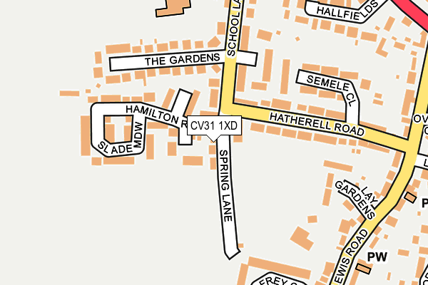 CV31 1XD map - OS OpenMap – Local (Ordnance Survey)