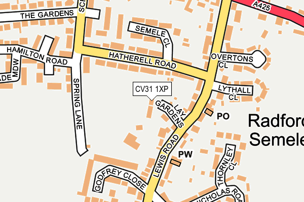 CV31 1XP map - OS OpenMap – Local (Ordnance Survey)