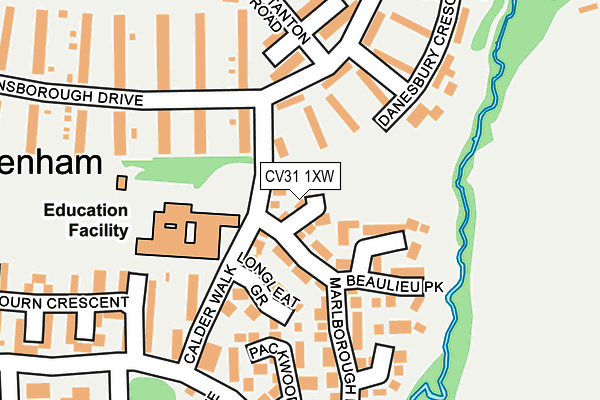 CV31 1XW map - OS OpenMap – Local (Ordnance Survey)