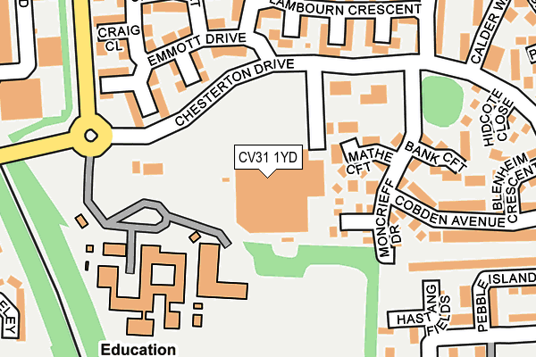 CV31 1YD map - OS OpenMap – Local (Ordnance Survey)