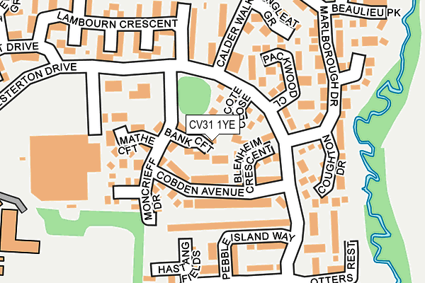 CV31 1YE map - OS OpenMap – Local (Ordnance Survey)