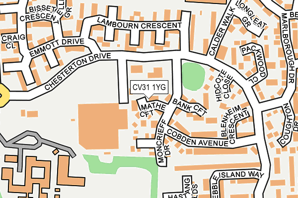 CV31 1YG map - OS OpenMap – Local (Ordnance Survey)