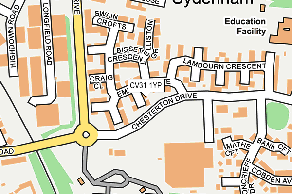 CV31 1YP map - OS OpenMap – Local (Ordnance Survey)