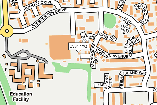 CV31 1YQ map - OS OpenMap – Local (Ordnance Survey)