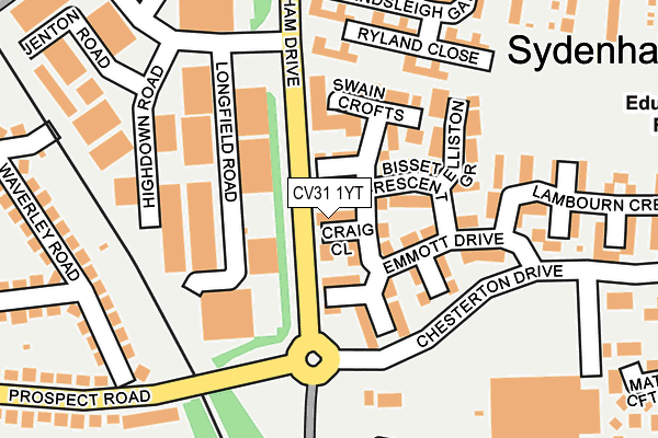 CV31 1YT map - OS OpenMap – Local (Ordnance Survey)
