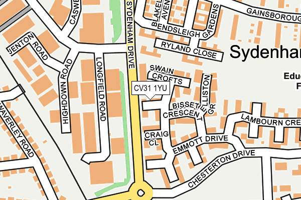 CV31 1YU map - OS OpenMap – Local (Ordnance Survey)