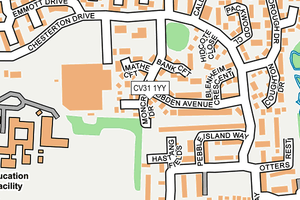 CV31 1YY map - OS OpenMap – Local (Ordnance Survey)