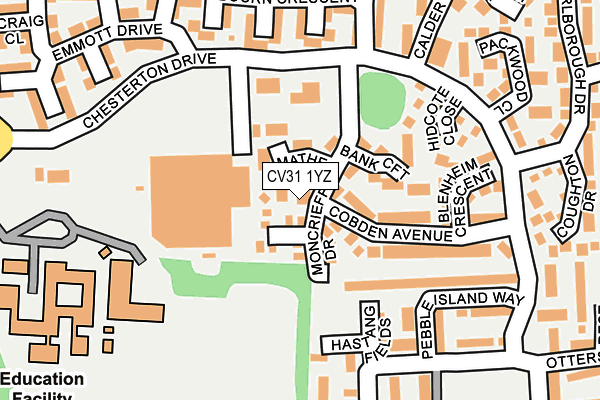 CV31 1YZ map - OS OpenMap – Local (Ordnance Survey)