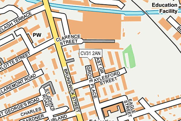 CV31 2AN map - OS OpenMap – Local (Ordnance Survey)