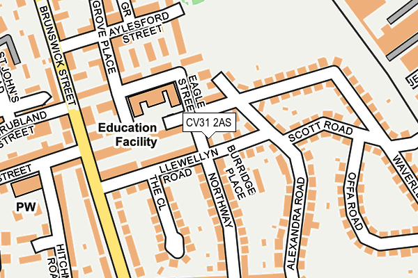 CV31 2AS map - OS OpenMap – Local (Ordnance Survey)