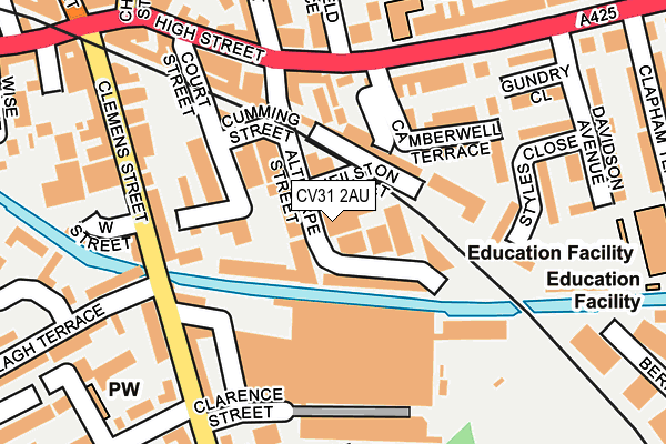 Map of THE CLARENDON CENTRE LEAMINGTON SPA LTD at local scale